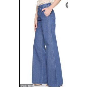 $325 m.i.h. Jeans Anthropologie The Loon High Rise Wide Leg Jeans Size L Long